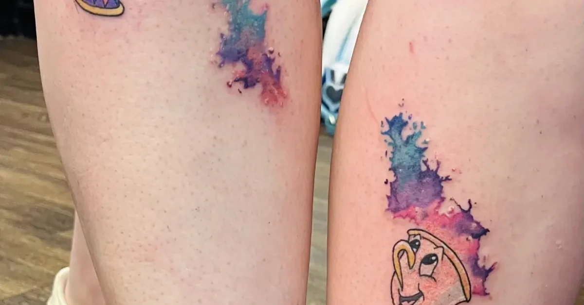Mrs Potts & Chip Beauty & The Beast Disney Matching Tattoos by Megan Rose Hall